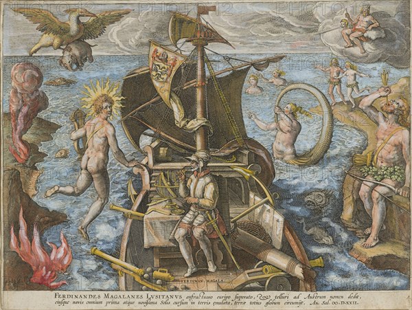 Ferdinandes Magallanes Lusitanus (Americae Retectio), 1591. Creator: Stradanus (Straet, van der), Johannes (1523-1605).