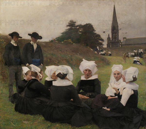 Les Bretonnes au Pardon, 1887. Creator: Dagnan-Bouveret, Pascal Adolphe Jean (1852-1929).