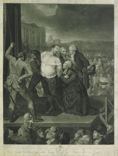 Louis XVI on the Scaffold, 1795. Creator: Huck, Johann Gerhard (1758-1811).