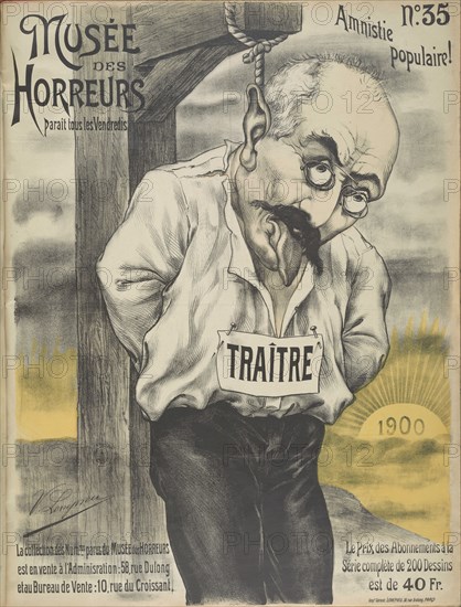 Musée des Horreurs (Gallery of Horrors): Alfred Dreyfus  , 1900. Creator: Lenepveu, Victor (active End of 19th century).