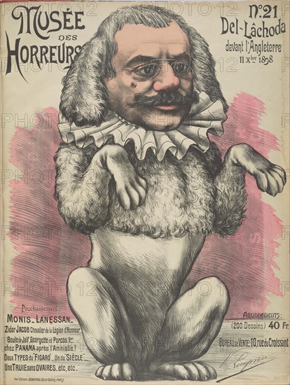 Musée des Horreurs (Gallery of Horrors): Théophile Delcassé, 1899. Creator: Lenepveu, Victor (active End of 19th century).