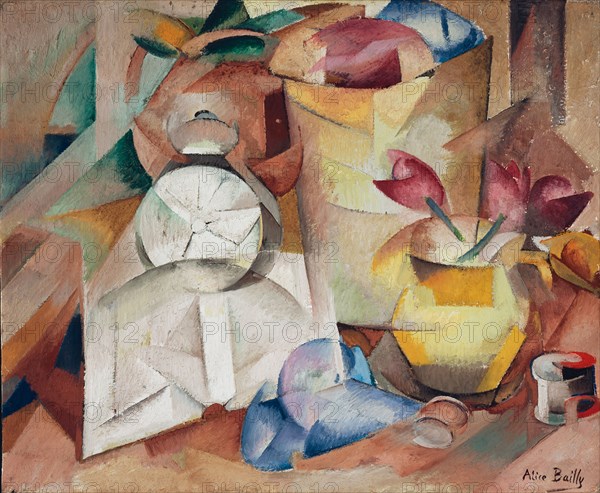 Nature morte au réveil-matin, 1913. Creator: Bailly, Alice (1872-1938).