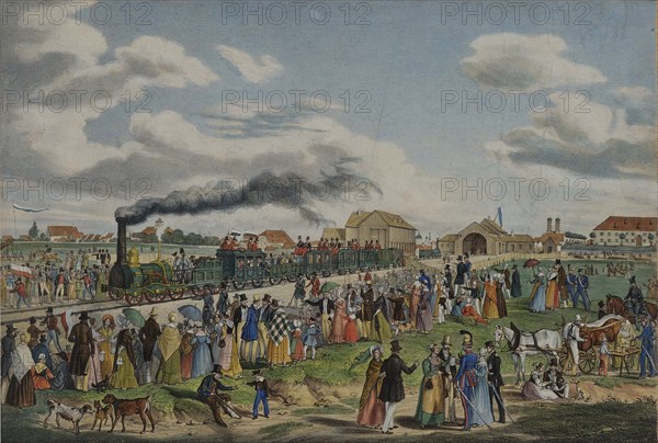 Opening of the Munich-Augsburg railway on September 1st, 1839, 1839. Creator: Kraus, Gustav (1804-1852).