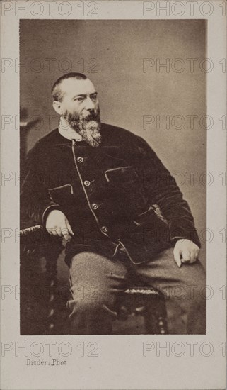 Portrait of Alphonse Karr (1808-1890). Creator: Disdéri, André Adolphe-Eugène (1819-1889).