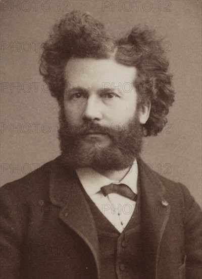 Portrait of Camille Flammarion (1842-1925), 1884. Creator: Dagron, Prudent René-Patrice (1819-1900).