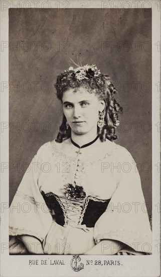 Portrait of Christine Nilsson (1843-1921). Creator: Crémière, Léon (1831-1913).