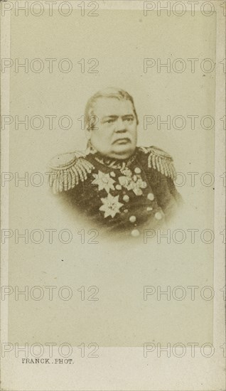 Portrait of Count Nikolay Muravyov-Amursky (1809-1881), ca 1865. Creator: Franck (François Gobinet de Villechole) (1816-1906).