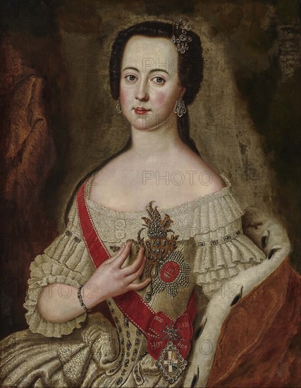 Portrait of Empress Catherine II (1729-1796). Creator: Lisiewska, Anna Rosina (1713-1783).