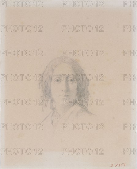 Portrait of George Sand. Creator: Manceau, Alexandre Damien (1817-1865).