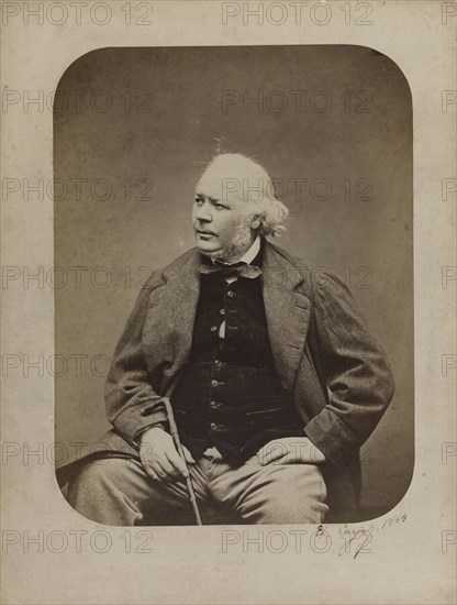 Portrait of Honoré Daumier (1808-1879), 1864. Creator: Carjat, Étienne (1828-1906).