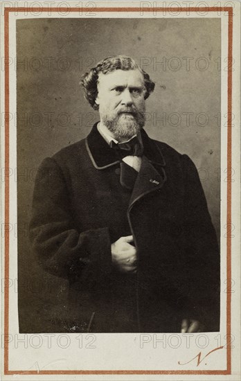 Portrait of Jules Lacroix (1809-1887), ca 1865. Creator: Photo studio Nadar.