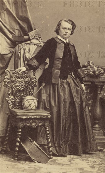Portrait of Rosa Bonheur (1822-1899), Early 1860s. Creator: Disdéri, André Adolphe-Eugène (1819-1889).