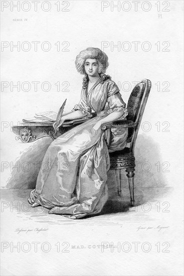 Portrait of Sophie Cottin (1770-1807). Creator: Migneret, Adrien Jacques Antoine (1786-1840).