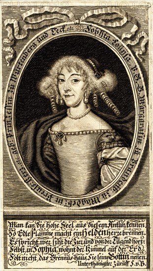 Portrait of Sophie Louise of Württemberg-Stuttgart (1642-1702), Margravine of..., 1672. Creator: Sandrart, Jacob, von (1630-1708).