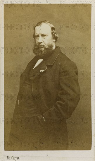 Portrait of the artist Constant Troyon (1810-1865), Early 1860s. Creator: Carjat, Étienne (1828-1906).