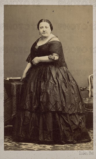 Portrait of the opera singer Marietta Alboni (1826-1894) , 1862. Creator: Disdéri, André Adolphe-Eugène (1819-1889).
