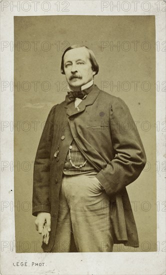 Portrait of the pianist and composer Félix Le Couppey (1811-1887). Creator: Photo studio Legé & Bergeron.