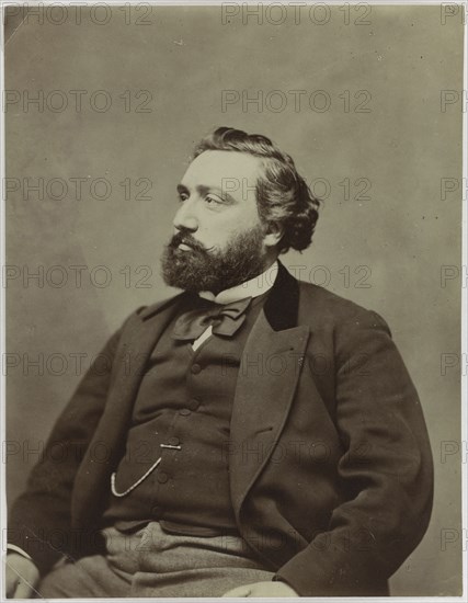 Portrait of the Prime Minister of France Léon Gambetta (1838-1882). Creator: Carjat, Étienne (1828-1906).