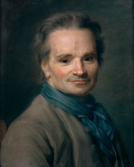 Portrait of the sculptor Jean-Baptiste Lemoyne (1704-1778), 1763. Creator: La Tour, Maurice Quentin de (1704-1788).