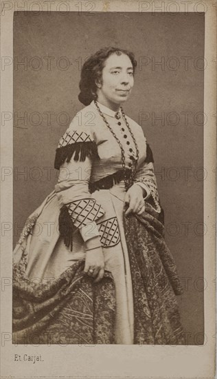 Portrait of the singer and composer Pauline Viardot (1821-1910), Between 1860 and 1865 . Creator: Carjat, Étienne (1828-1906).