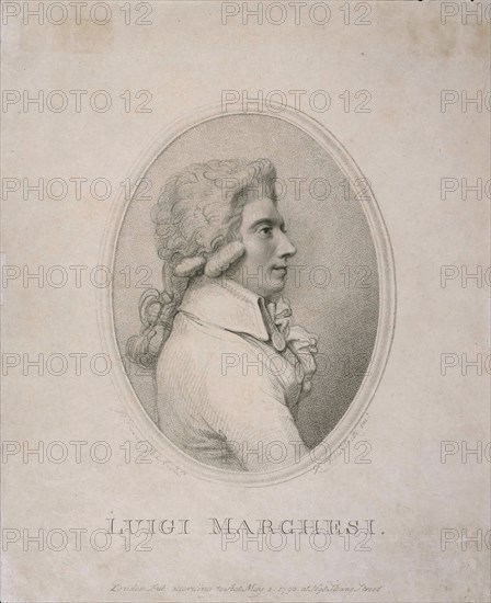 Portrait of the singer Luigi Marchesi (1754-1829), 1790. Creator: Schiavonetti, Luigi (1765-1810).