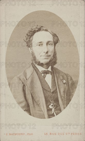 Portrait of the violinist and composer Camillo Sivori (1815-1894) . Creator: Photo studio Eugène Maunoury.