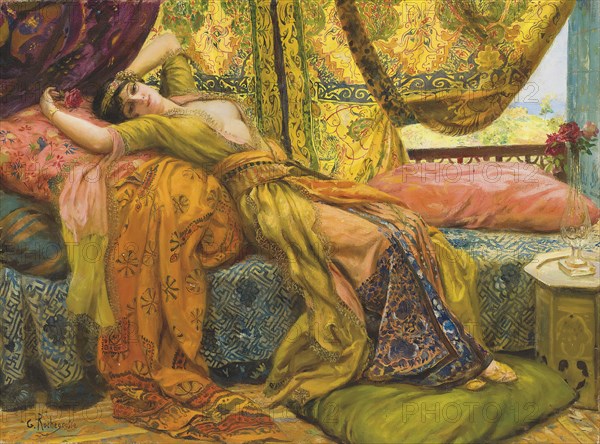 Reclining Beauty. Creator: Rochegrosse, Georges Antoine (1859-1938).