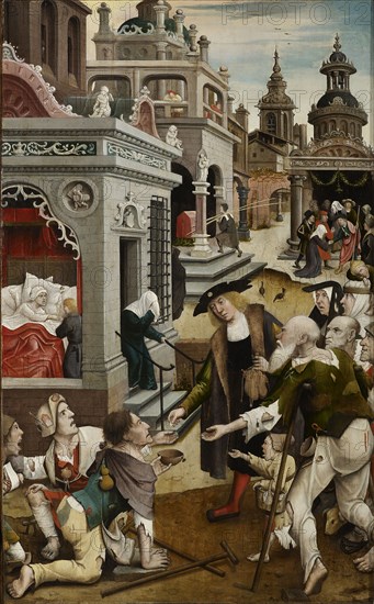 Scene from the life of Saint Roch, 1517. Creator: Orley, Everaert (Everard), van (c. 1490-1527).