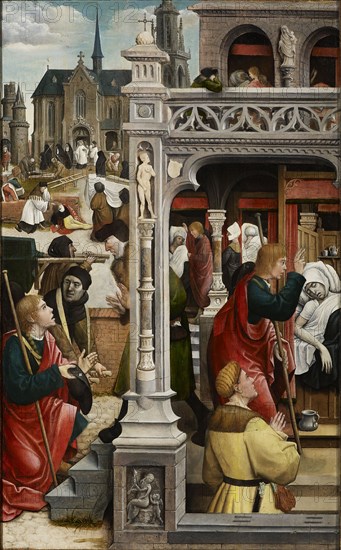 Scene from the life of Saint Roch, 1517. Creator: Orley, Everaert (Everard), van (c. 1490-1527).