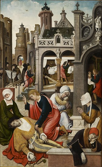 Scene from the life of Saint Roch, 1517. Creator: Orley, Everaert (Everard), van (c. 1490-1527).