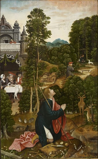 Scene from the life of Saint Roch, 1517. Creator: Orley, Everaert (Everard), van (c. 1490-1527).