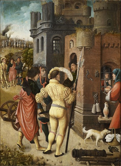 Scene from the life of Saint Roch, 1517. Creator: Orley, Everaert (Everard), van (c. 1490-1527).