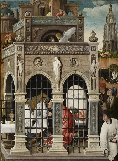 Scene from the life of Saint Roch, 1517. Creator: Orley, Everaert (Everard), van (c. 1490-1527).