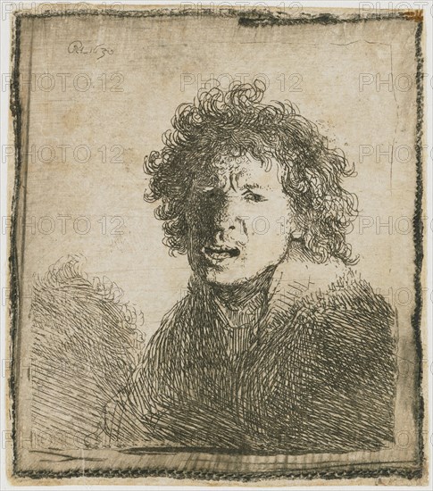 Self-Portrait with Open Mouth, 1630. Creator: Rembrandt van Rhijn (1606-1669).