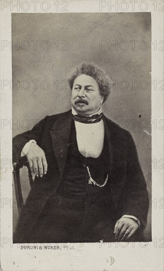 The author Alexandre Dumas père (1802-1870), 1870. Creator: Photo studio Duroni & Murer.