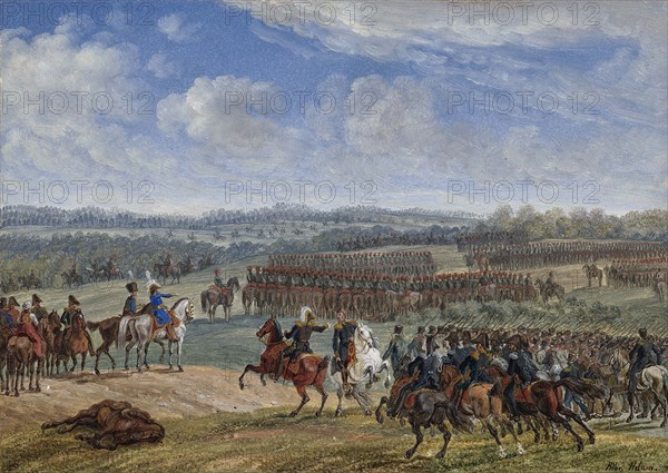The Battle near Ostrovno on the morning of July 26th, 1812, 1855. Creator: Adam, Albrecht (1786-1862).