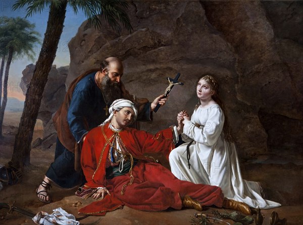 The Death of Malek-Adhel, 1814. Creator: Davin-Mirvault, Césarine Henriette (1773-1844).