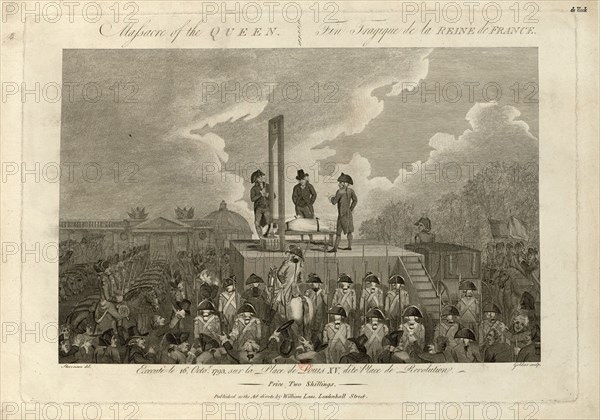 The Execution of Marie Antoinette on October 16, 1793, 1793-1794. Creator: Goldar, John (1729-1795).