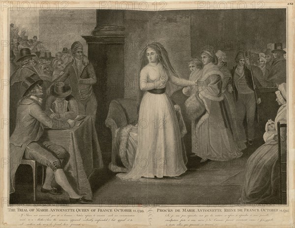 The Trial of Marie Antoinette, Queen of France, October 14, 1793. Creator: Pellegrini, Domenico (1759-1840).
