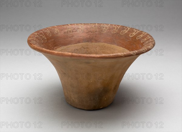 Flaring Bowl with Curving Step Design on Interior Rim, 100 B.C./A.D. 500. Creator: Unknown.