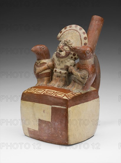 Vessel Depicting a Prisoner with Avian Captors, 100 B.C./A.D. 500. Creator: Unknown.