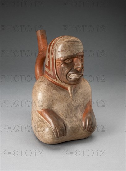 Portrait Vessel of a Blind Figure with Distorted Mouth, 100 B.C./A.D. 500. Creator: Unknown.