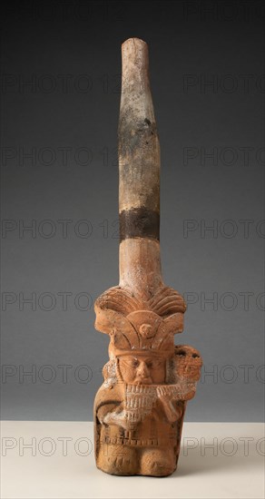 Trumpet in the Form of a Musician Playing Pipes, 100 B.C./A.D. 500. Creator: Unknown.