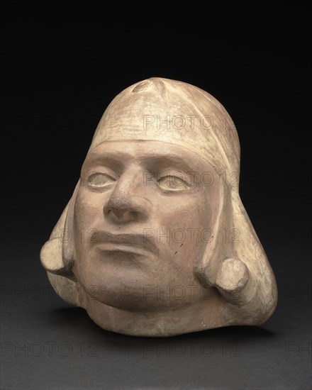 Portrait Jar of a Ruler with Traces of Face Paint, 100 B.C./A.D. 500. Creator: Unknown.