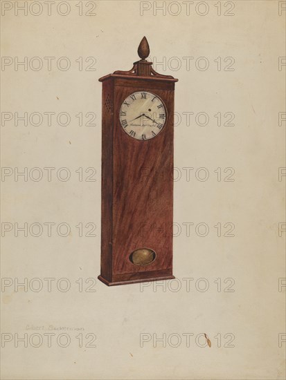 Mantel Clock, c. 1937. Creators: Gilbert Sackerman, Isidore Sovensky.