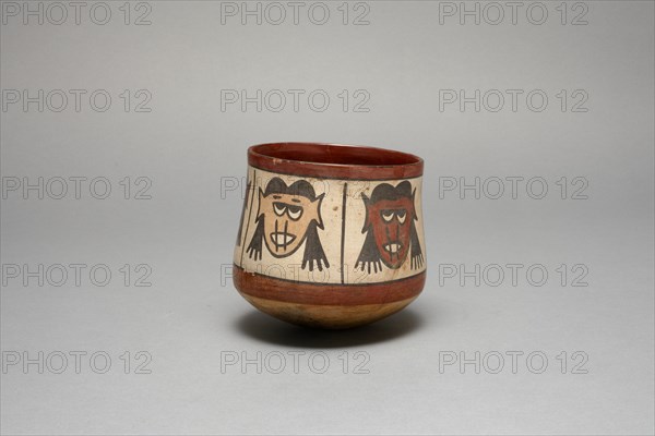 Jar with Repeating Depiction of Trophy Heads, 180 B.C./A.D. 500. Creator: Unknown.