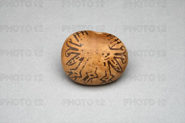 Flute or Small Container with Painted Abstract Motif, 180 B.C./A.D. 500. Creator: Unknown.
