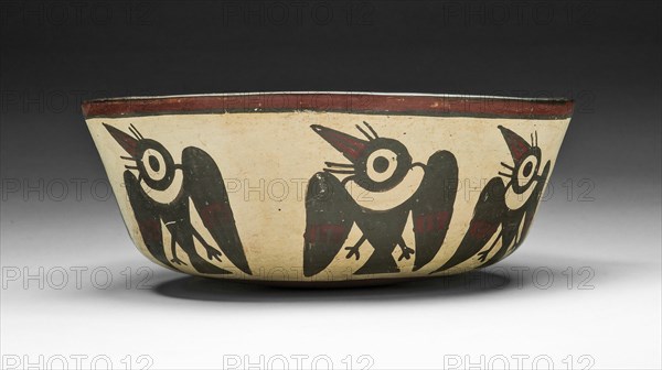 Bowl Depicting Vencejo Birds, 180 B.C./A.D. 500. Creator: Unknown.