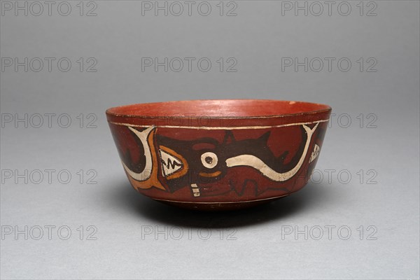 Bowl Depicting Anthropomorphic Sharks, 180 B.C./A.D. 500. Creator: Unknown.