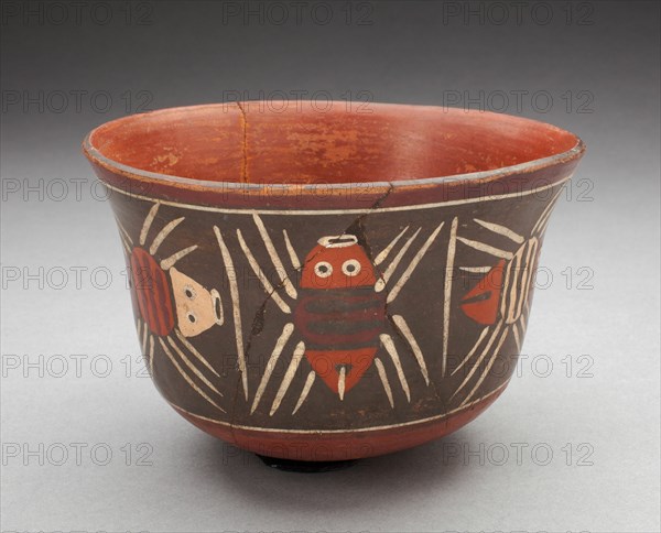 Bowl Depicting Abstract Insects, Probably Spiders, 180 B.C./A.D. 500. Creator: Unknown.